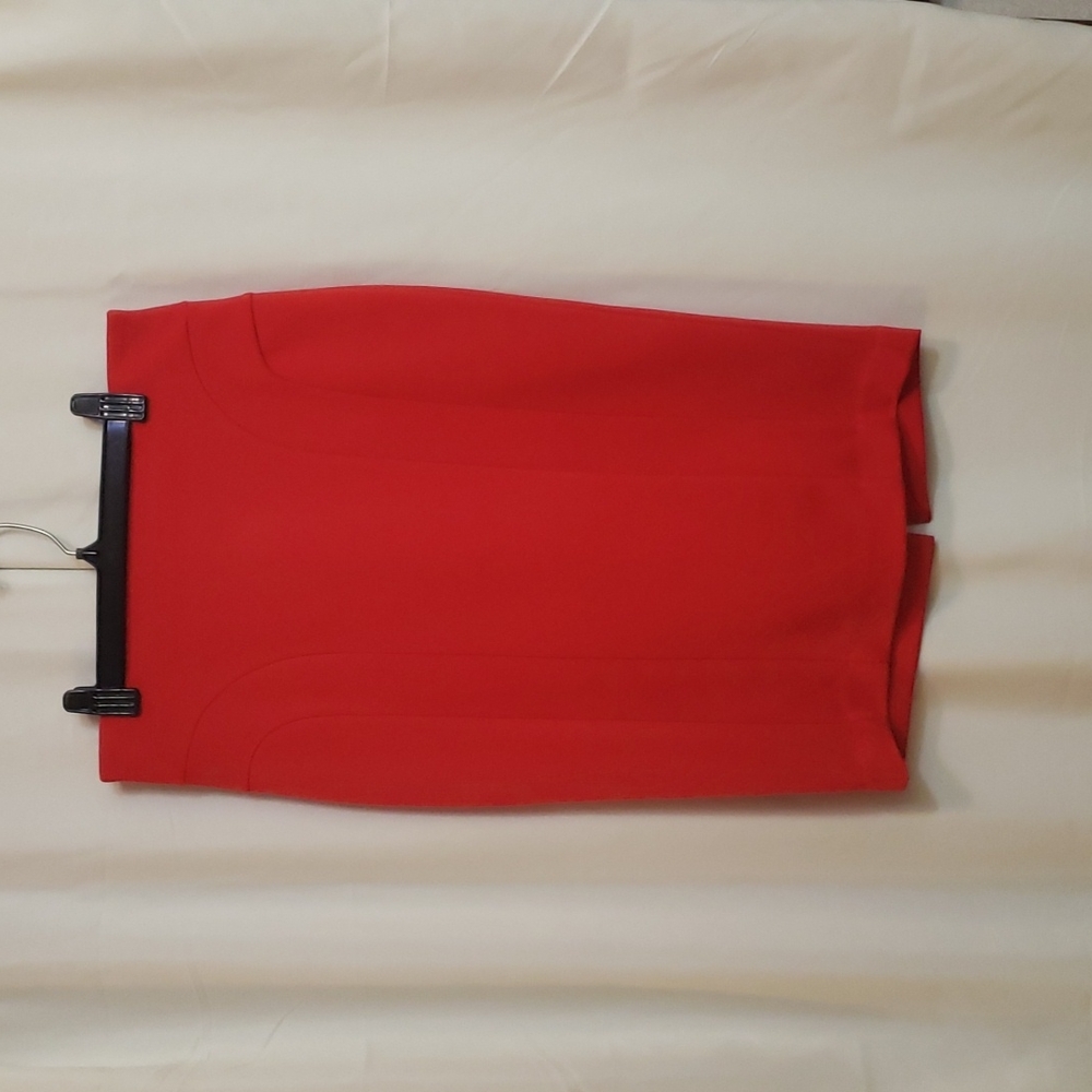 Red straight/pencil skirt by The Limited Size 4